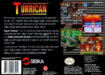 Super Turrican (USA) box cover back